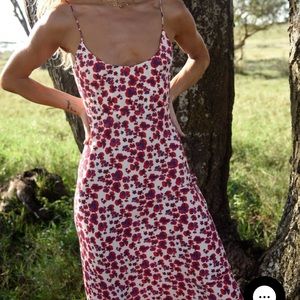 Floral Rat & Boa Maxi Slip Dress